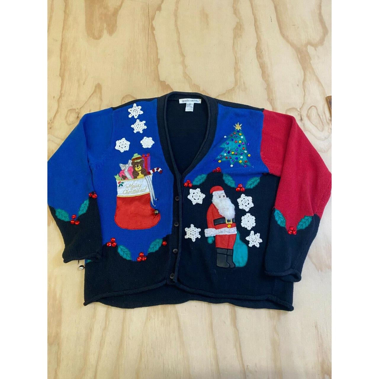 RamieCotton Blend Christmas Cardigan with Buttons