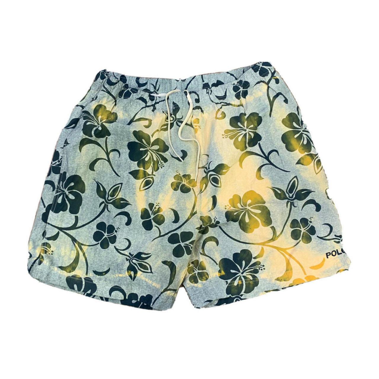 polo floral swim trunks