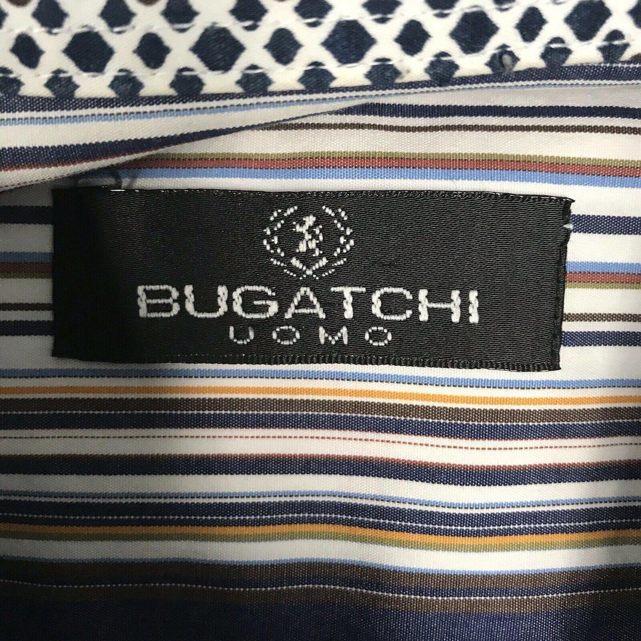 Bugatchi UOMO Mens L Large Multicolor Striped Button... - Depop