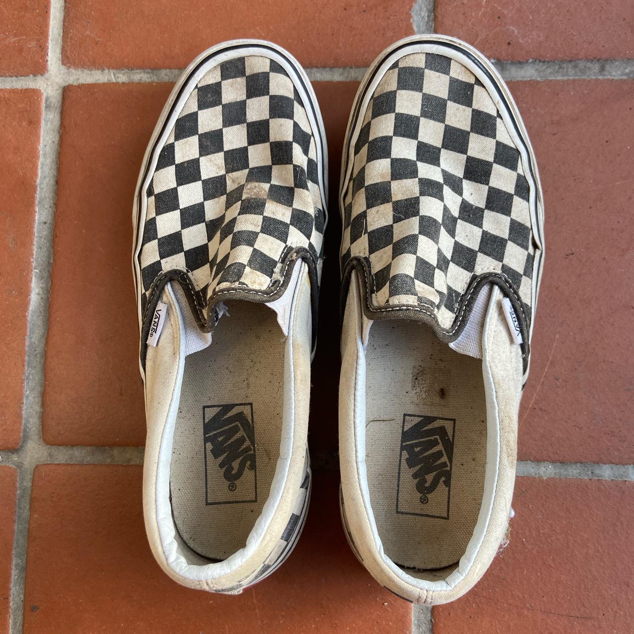 vans checkerboard classic slip on shoes can be... - Depop