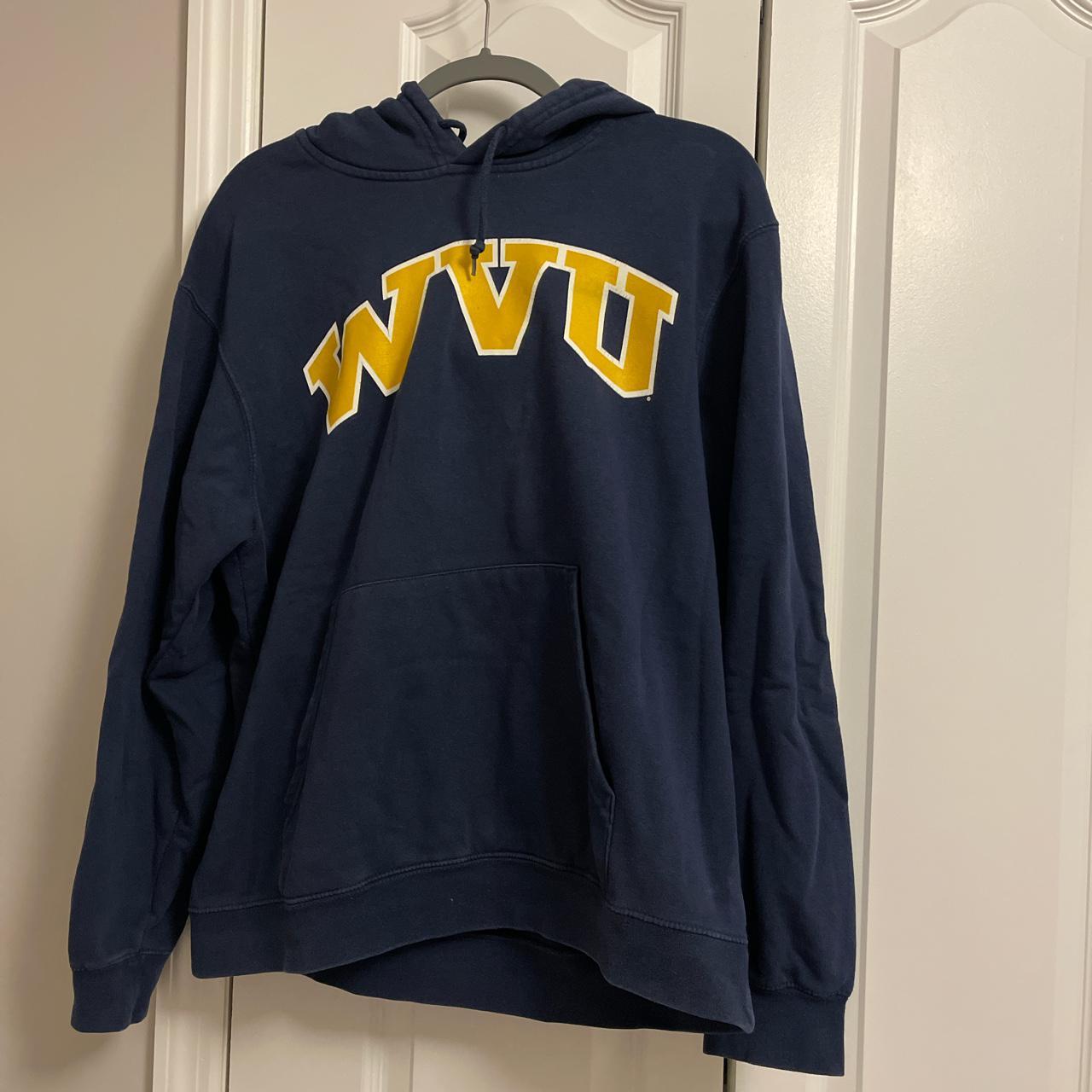 Guess Women's Navy and Yellow Hoodie