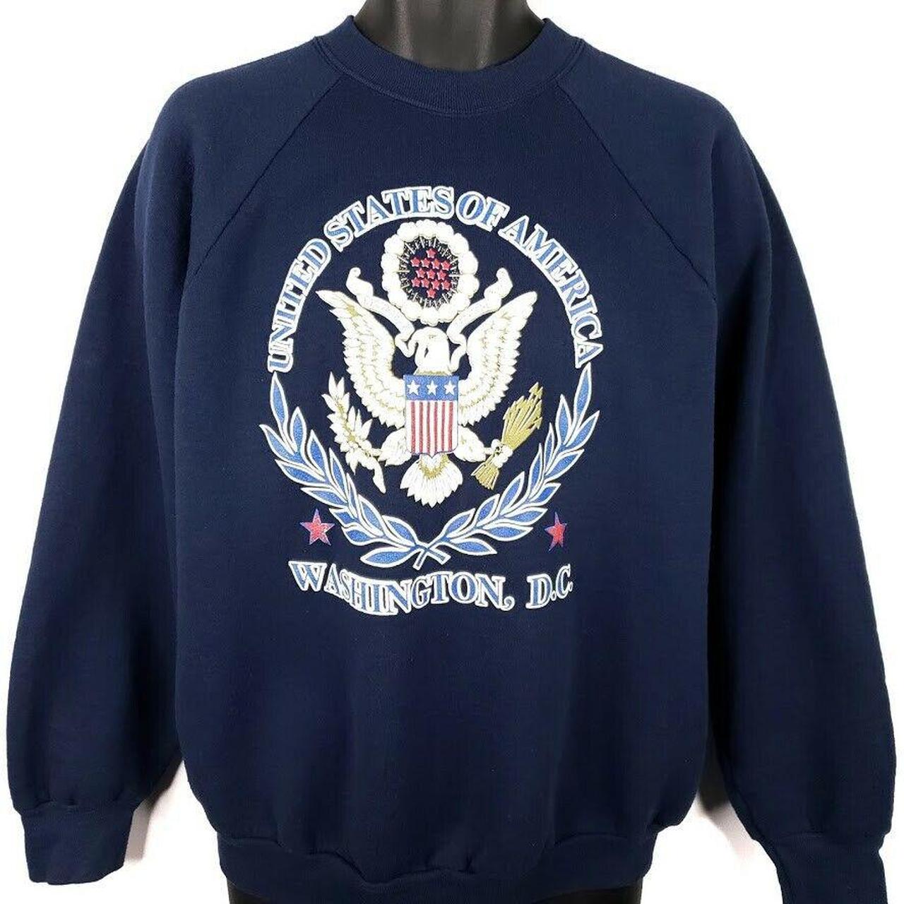 Washington DC Sweatshirt Vintage 90s Great Seal Of... - Depop