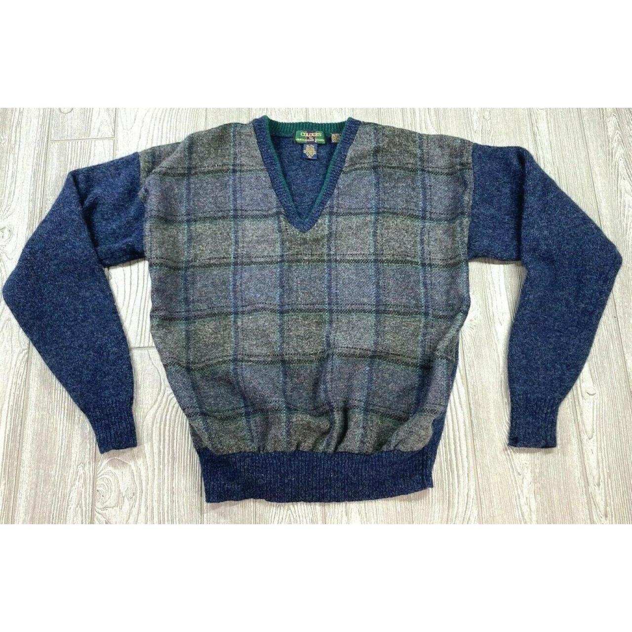 Men's Purple and Green Jumper | Depop