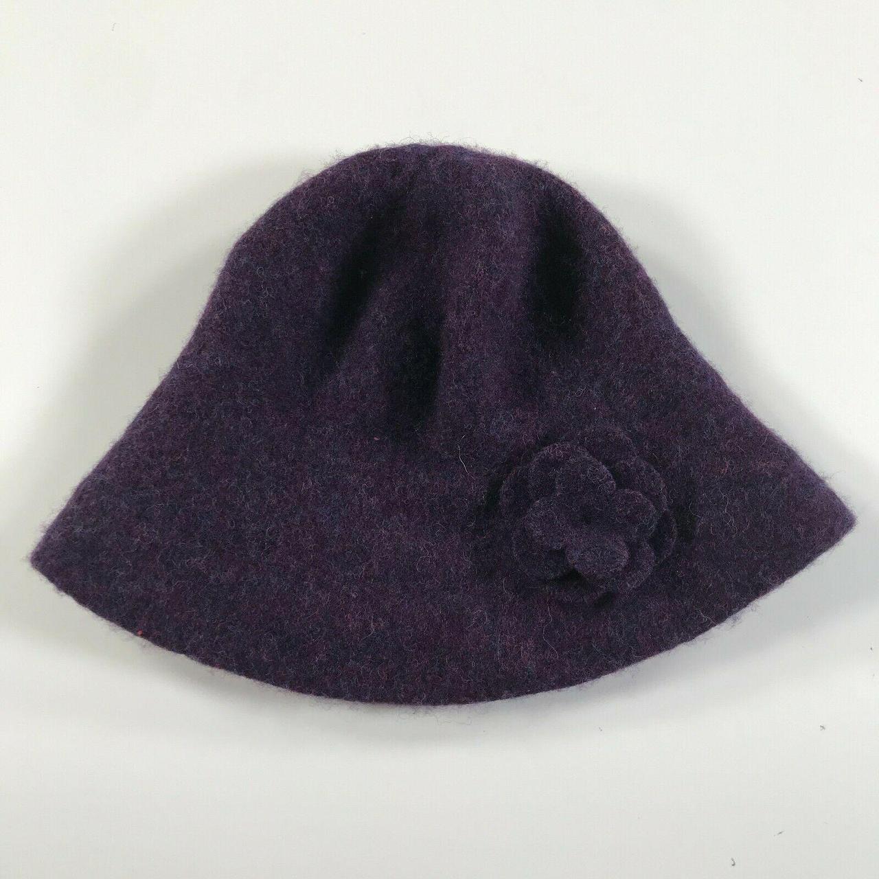 Barbour Bucket Hat Heather Purple Flower Boiled Wool... - Depop