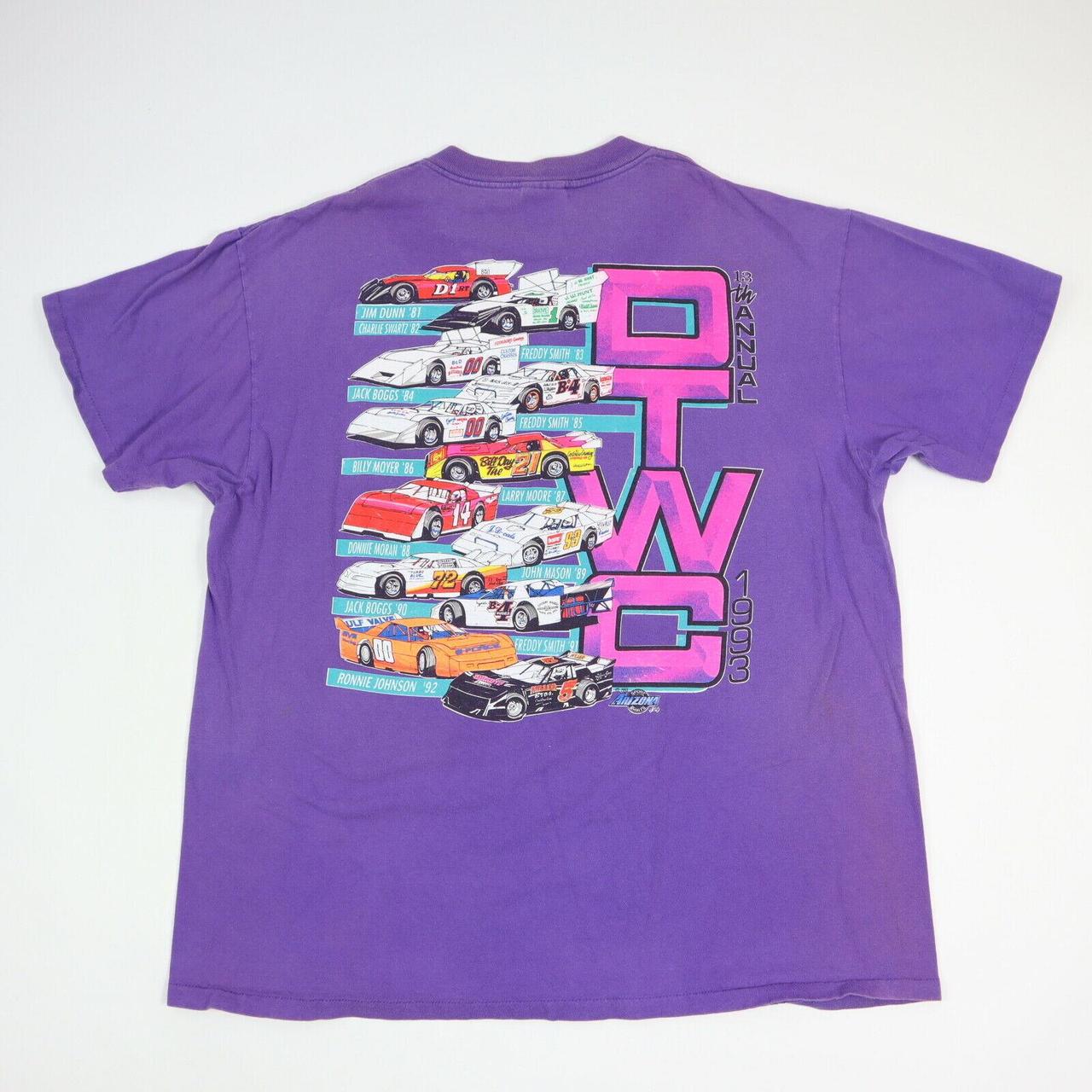 Vintage 90s DTWC Dirt Track Racing T-Shirt Big Print... - Depop