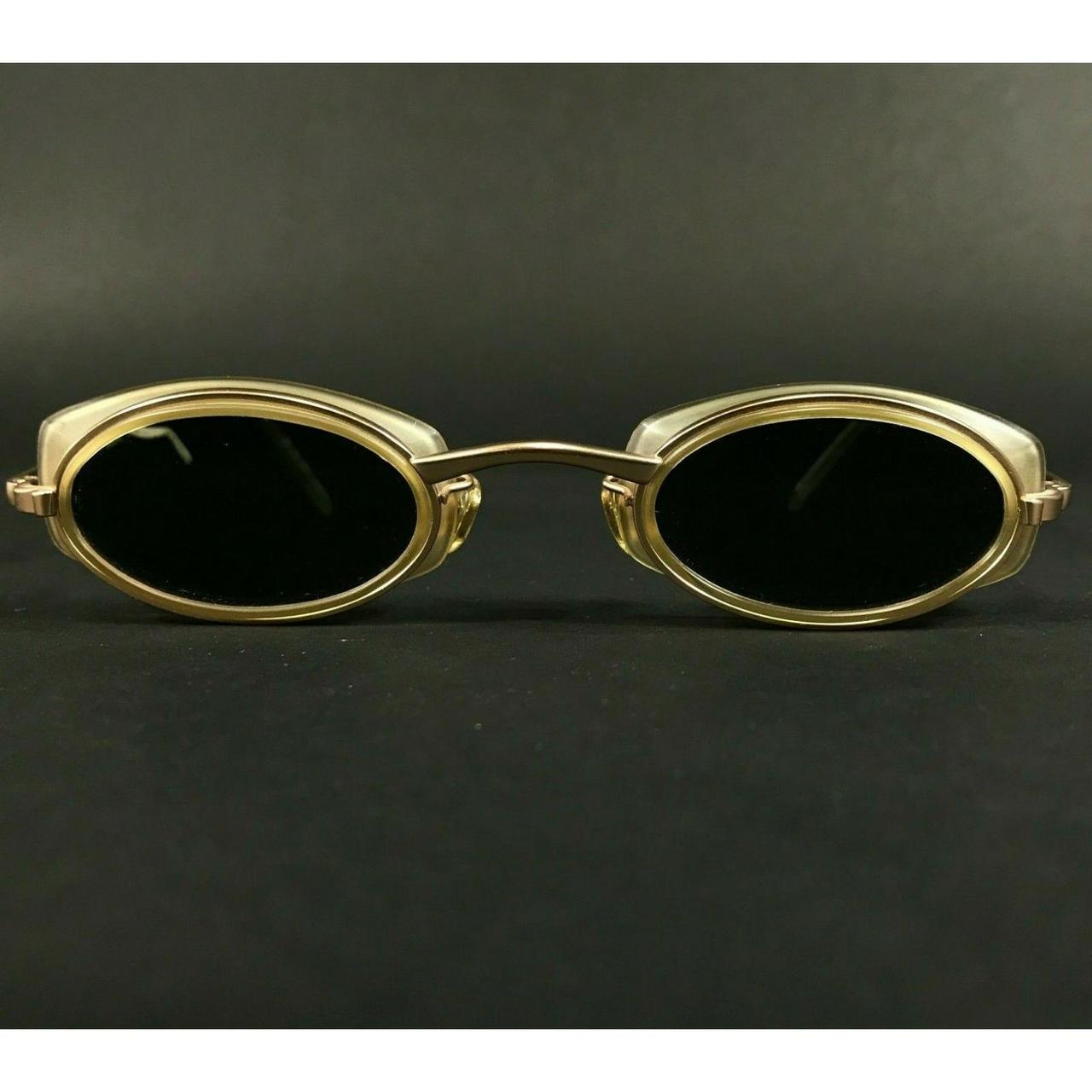 Eschenbach Sunglasses Gold Round Side Shields Frames... - Depop
