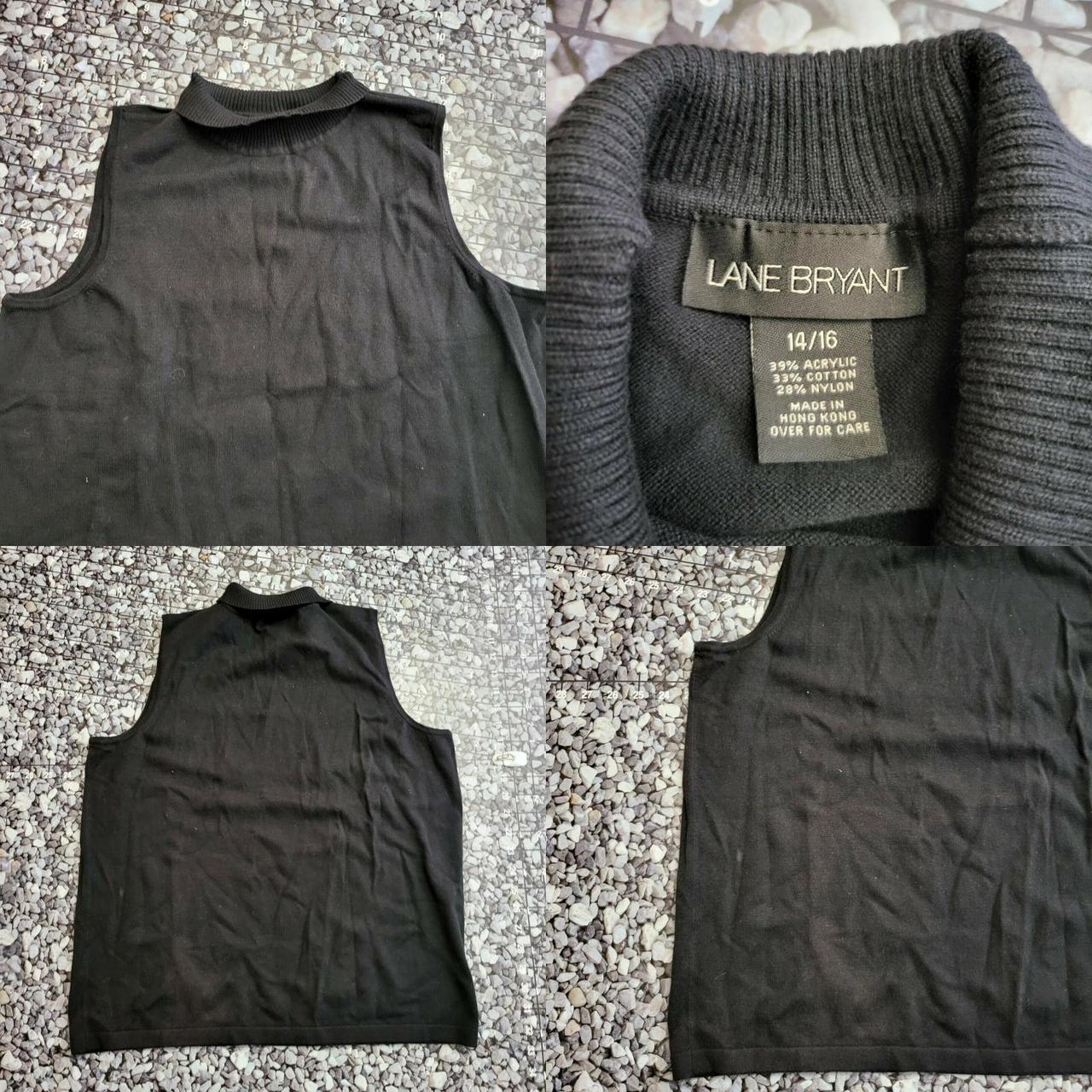 Womens Black Lane Bryant Acrylic Blend Sleeveless... - Depop