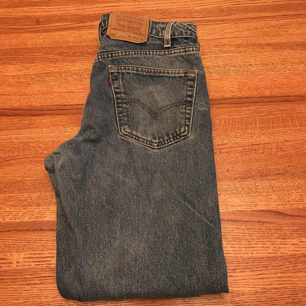 VINTAGE Levis 550 Jeans Mens 34x34 Straight Leg... - Depop