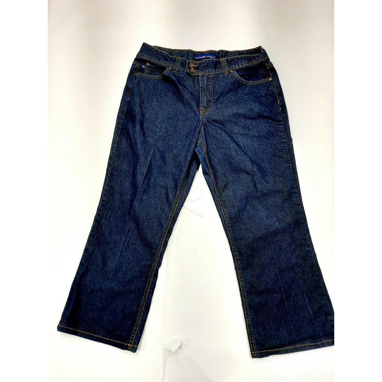 Bandolino Blue Cropped Denim Jeans Dark Wash Women’s... - Depop