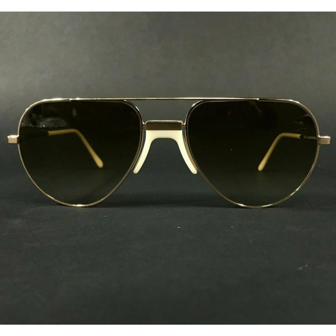 Andy Wolf Men's White and Brown Sunglasses