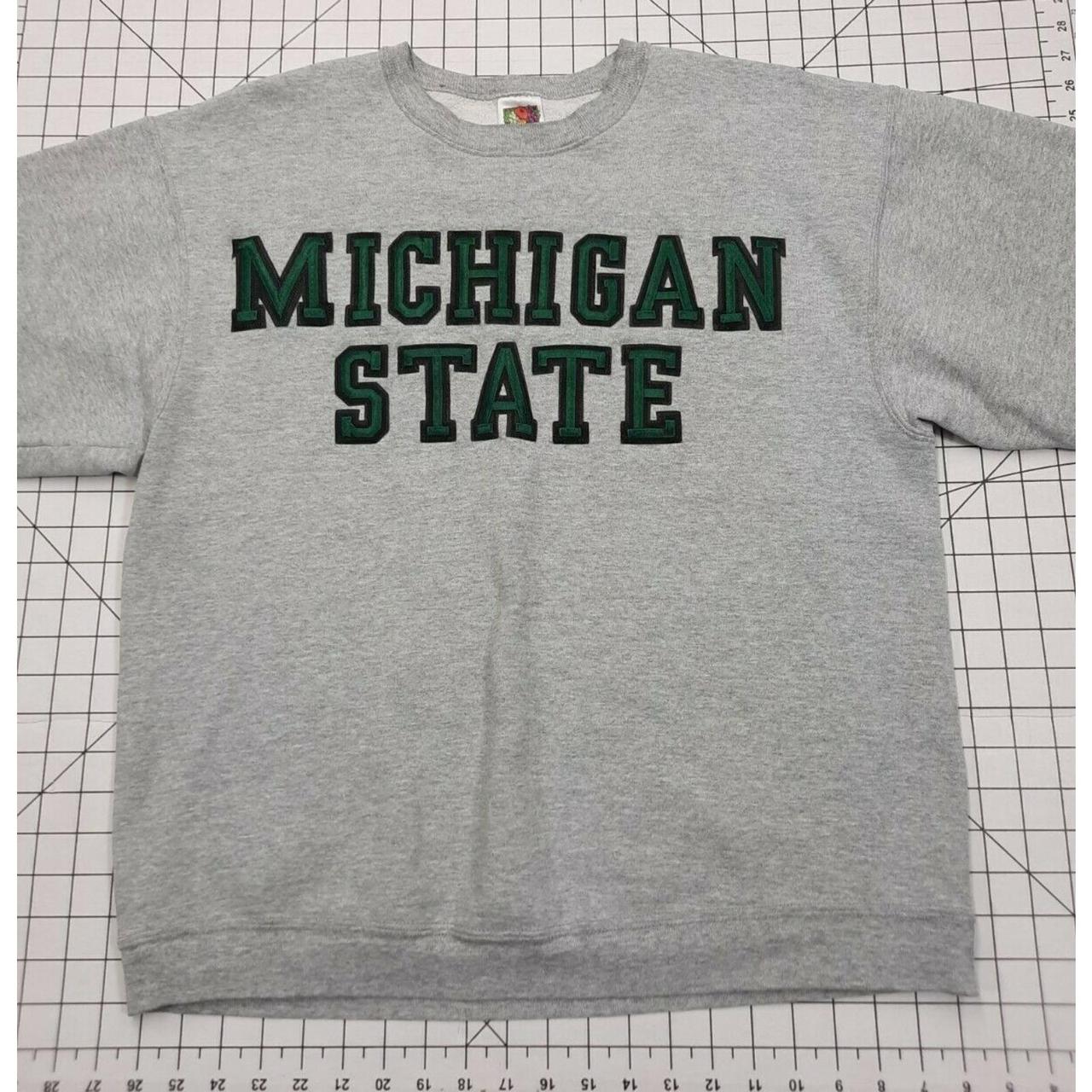 Vintage 90s Michigan State Sweatshirt Fruit Of The... - Depop