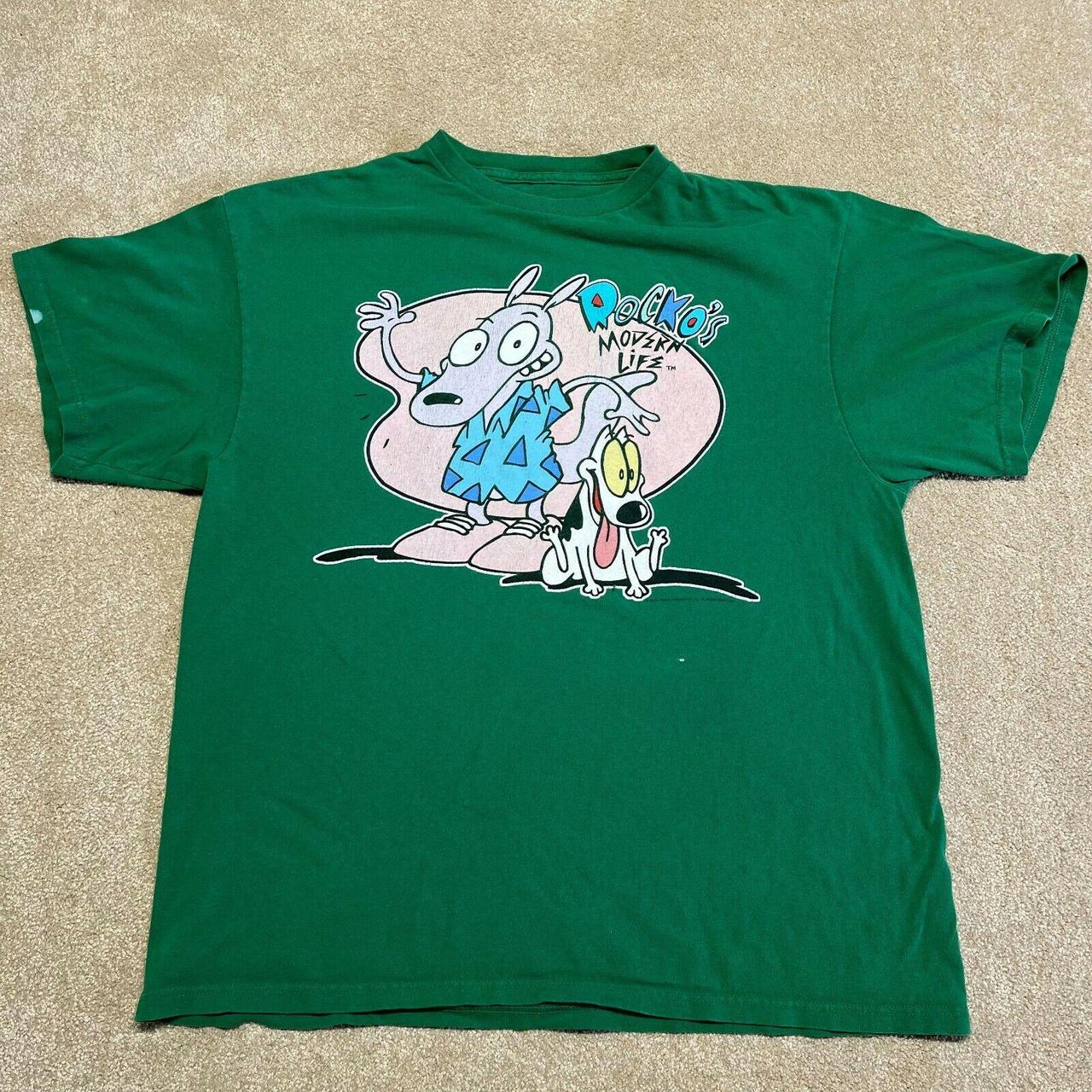 Rockos Modern Life T Shirt Men Large Adult Green... - Depop