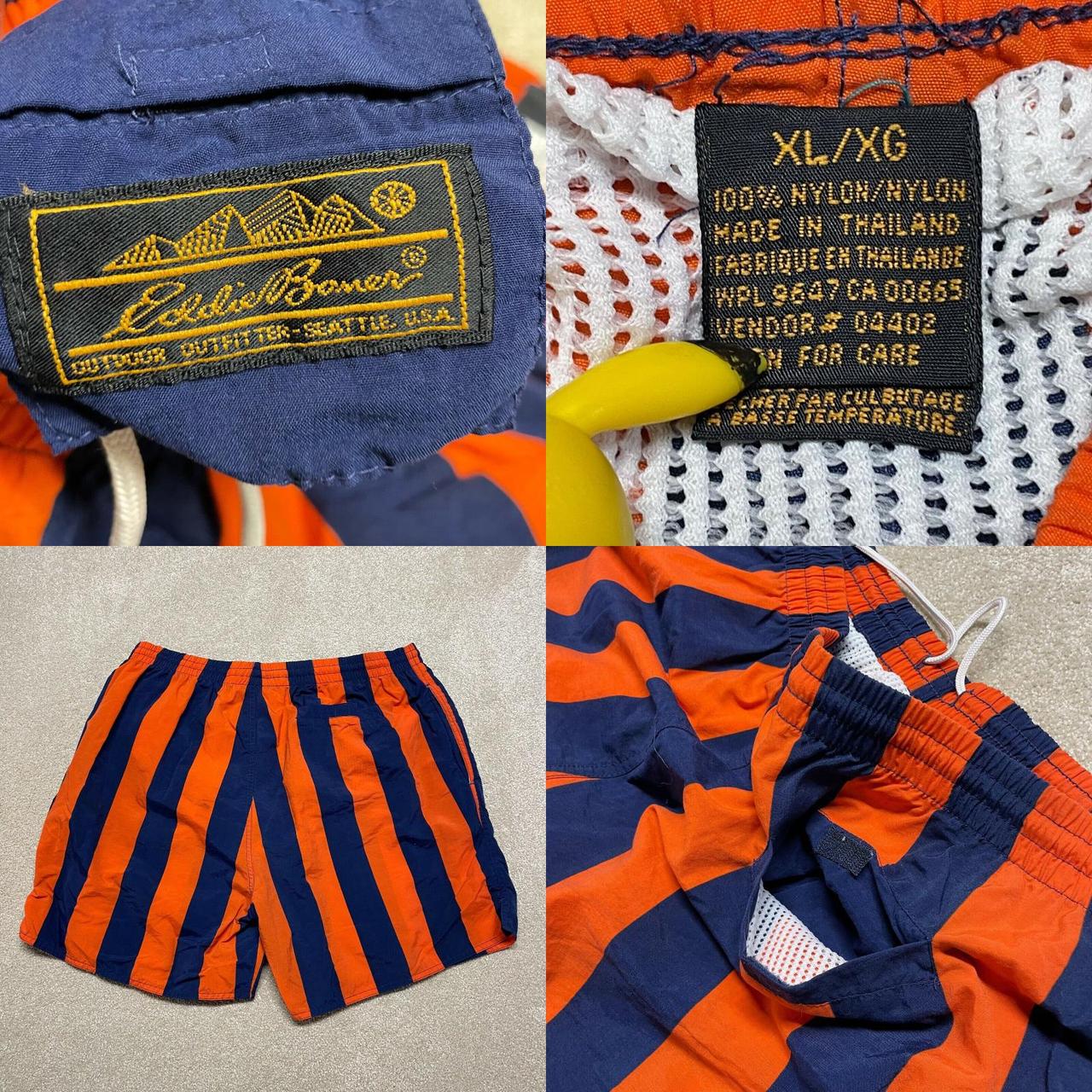 Eddie Bauer Bathing Suit Men Xl Adult Orange Blue Depop