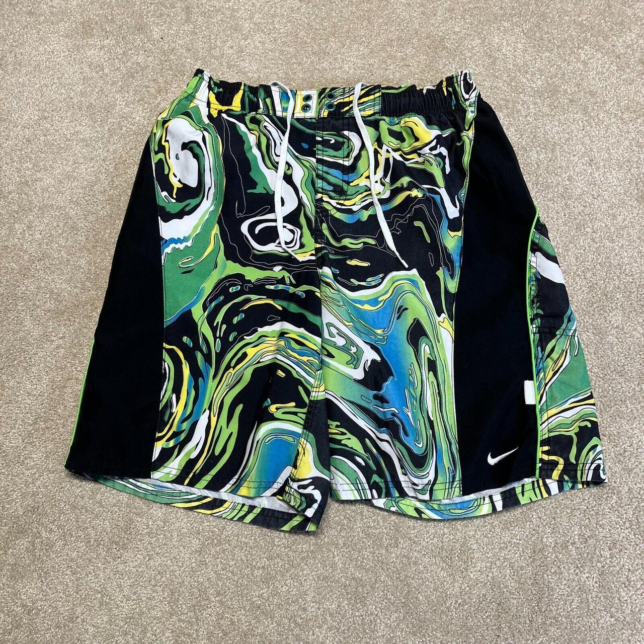 Nike Bathing Suit Men Medium Adult Green Swim Trunks... - Depop