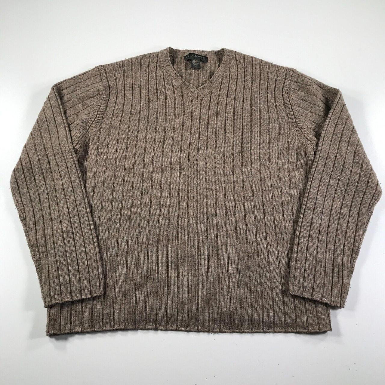 Vintage Banana Republic Sweater Mens 2XL Brown... - Depop