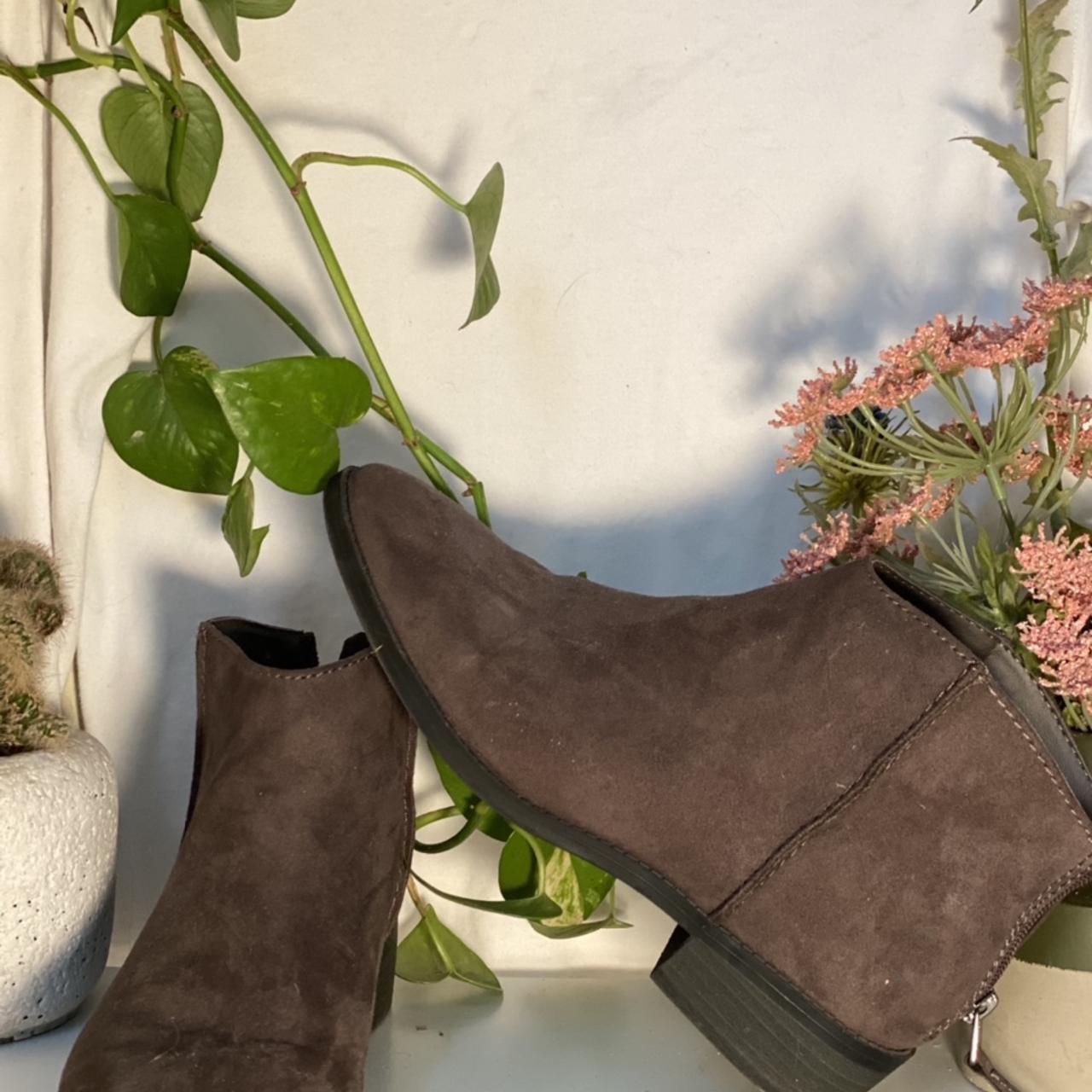 Target Women's Brown and Grey Boots Depop