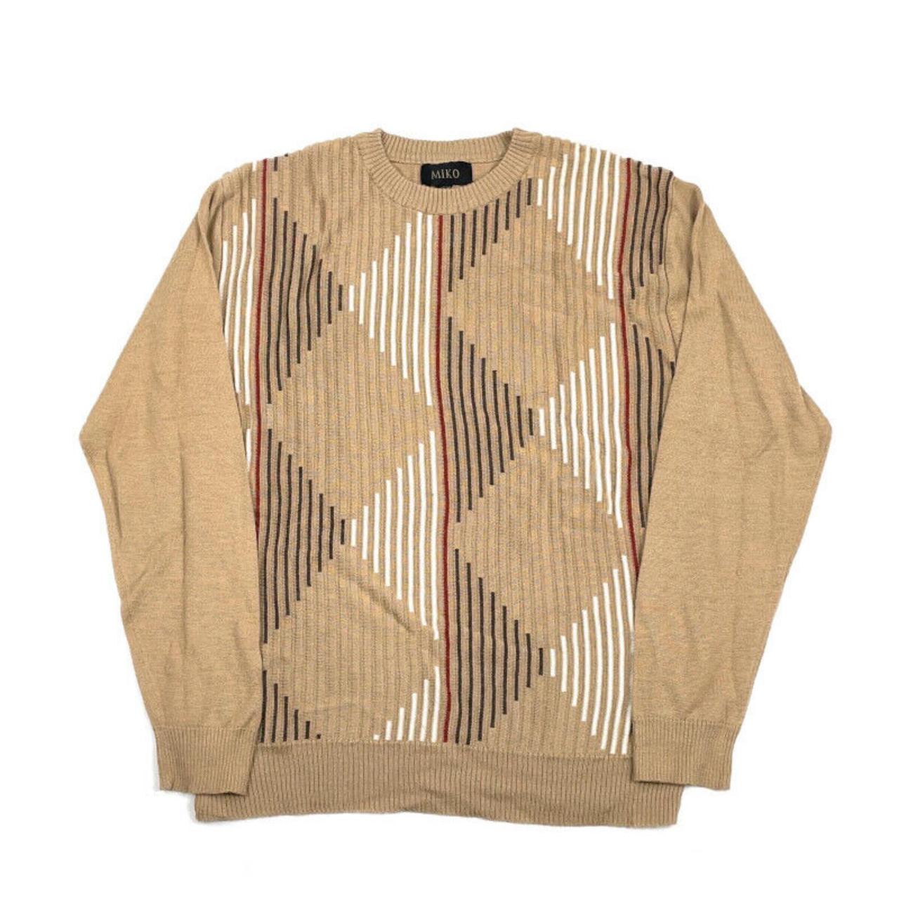 VTG Tan Textured Pullover Lightweight Sweater Atomic... - Depop
