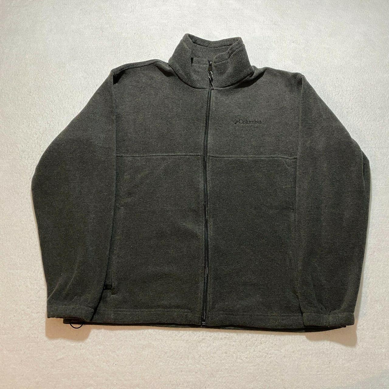 Columbia Full Zip Fleece Jacket Size L Gray... - Depop