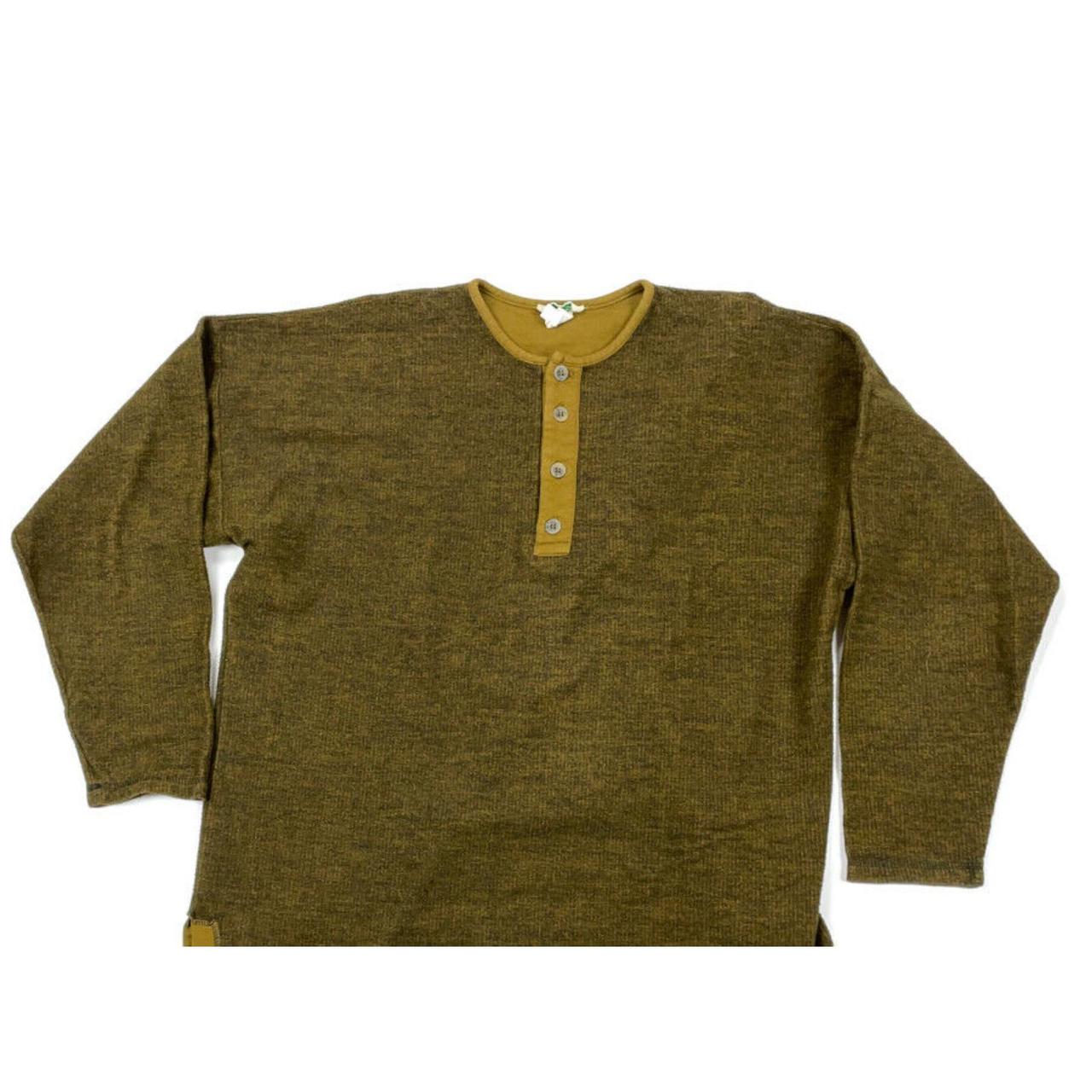Product Image 3 - VTG Green Brown Ribbed Henley