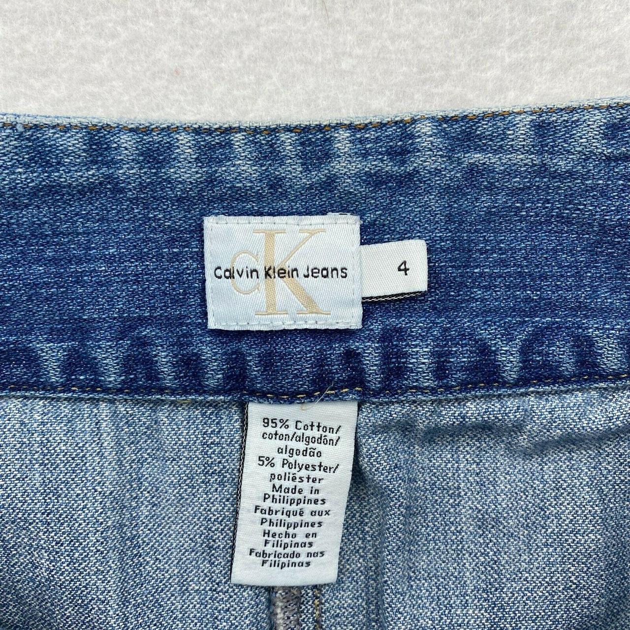 Vintage Calvin Klein Jeans denim skirt Size 4 100%... - Depop