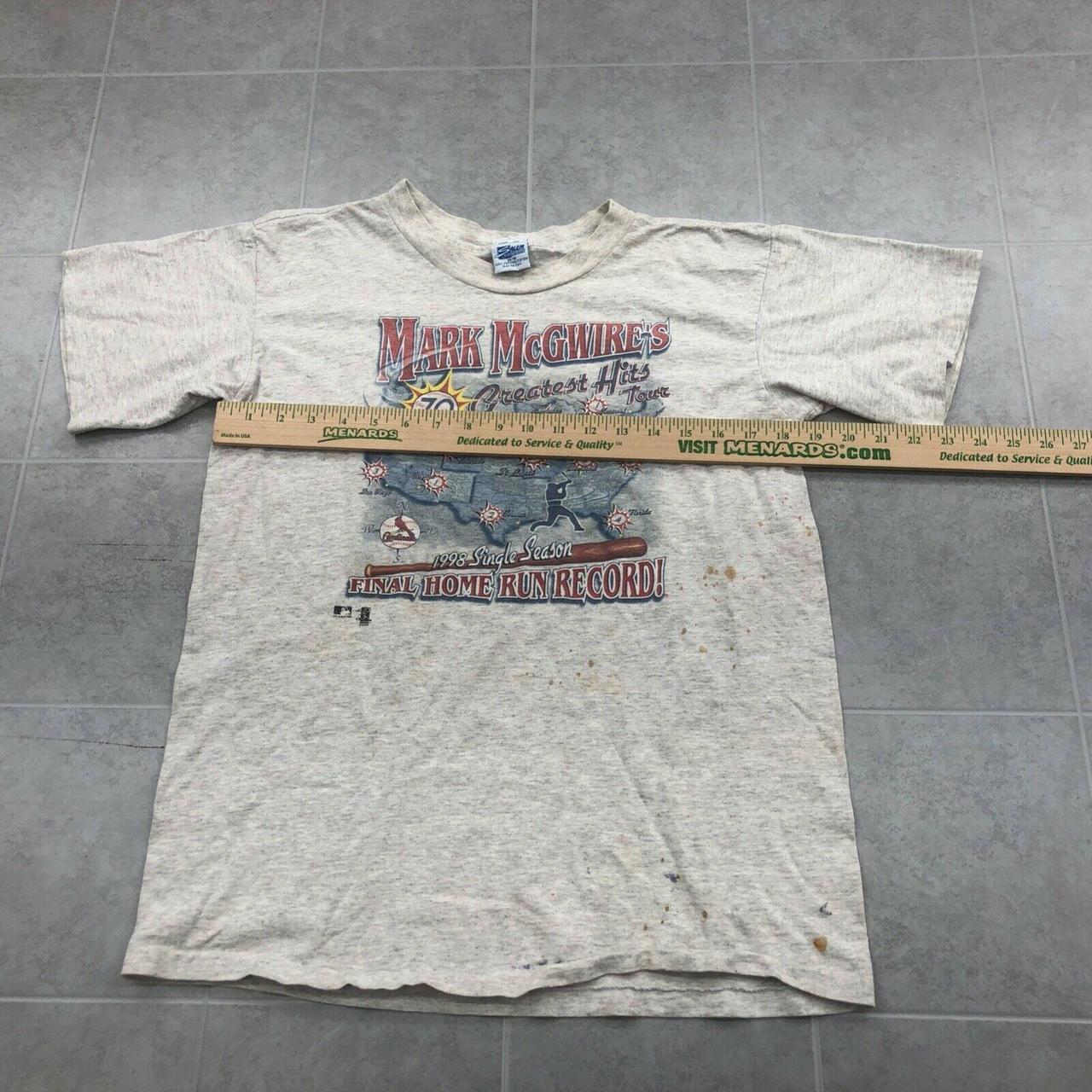 Vintage 1998 Mark Mcgwire Home Run Tour T-Shirt in - Depop