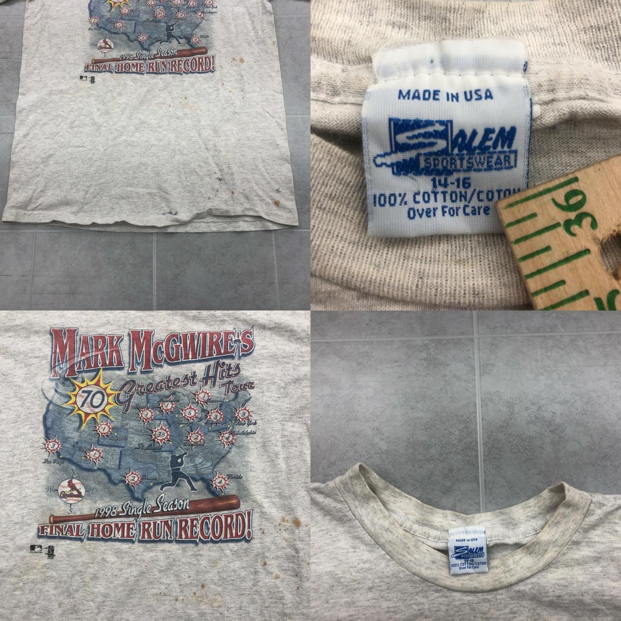 Vintage 1998 Mark Mcgwire Home Run Tour T-Shirt in - Depop