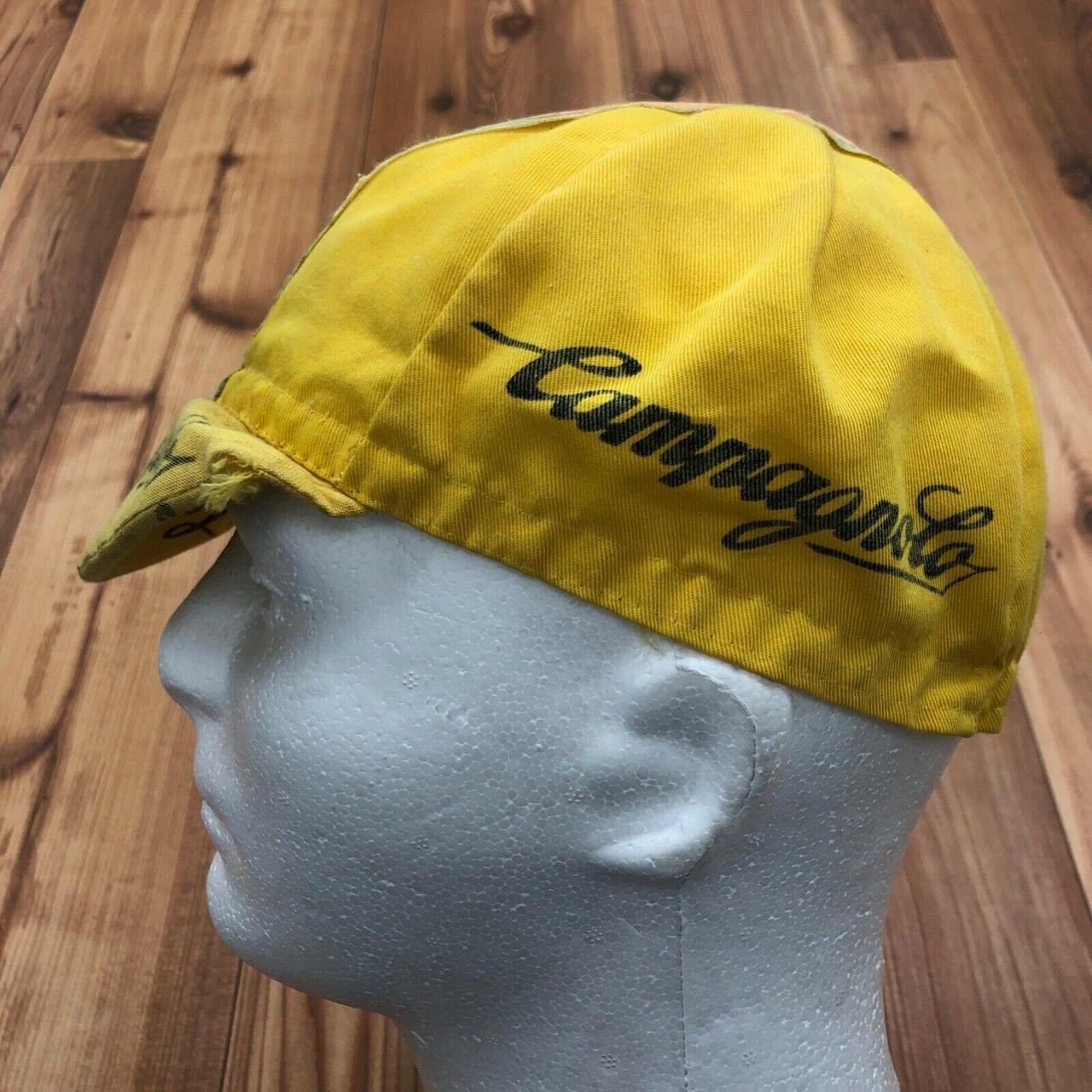 yellow campagnolo cycling cap