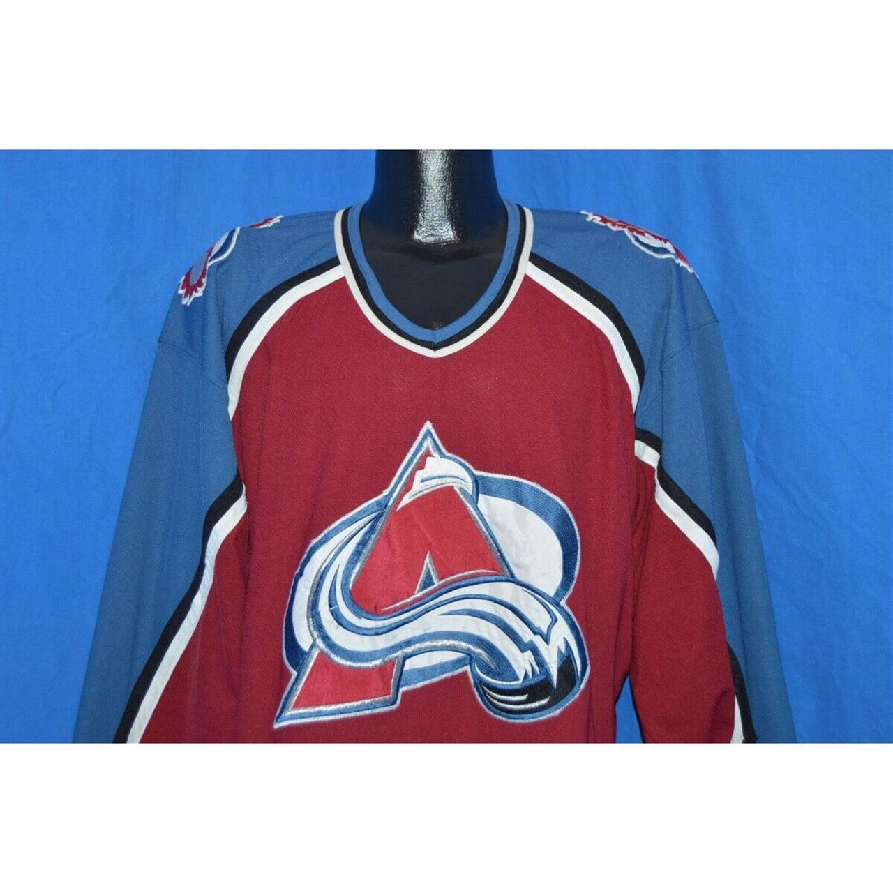 VINTAGE 90s STARTER COLORADO AVALANCHE NHL HOCKEY JERSEY SZ: XXL