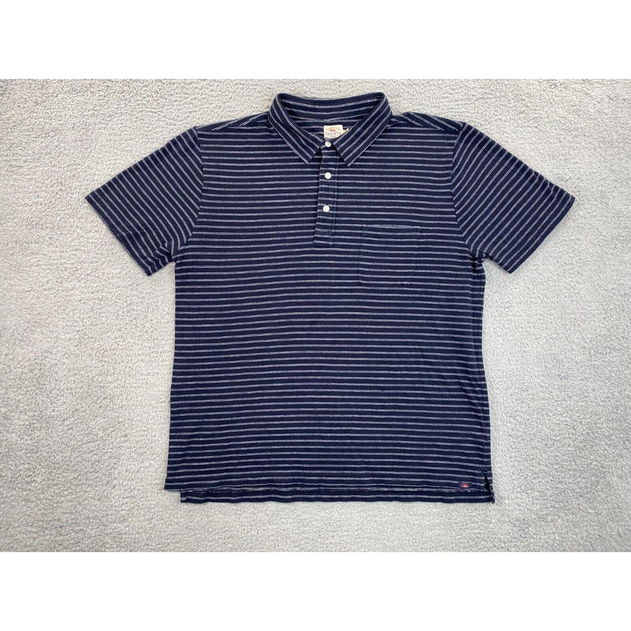 Faherty Polo Shirt Mens Medium Short Sleeve Soft... Depop