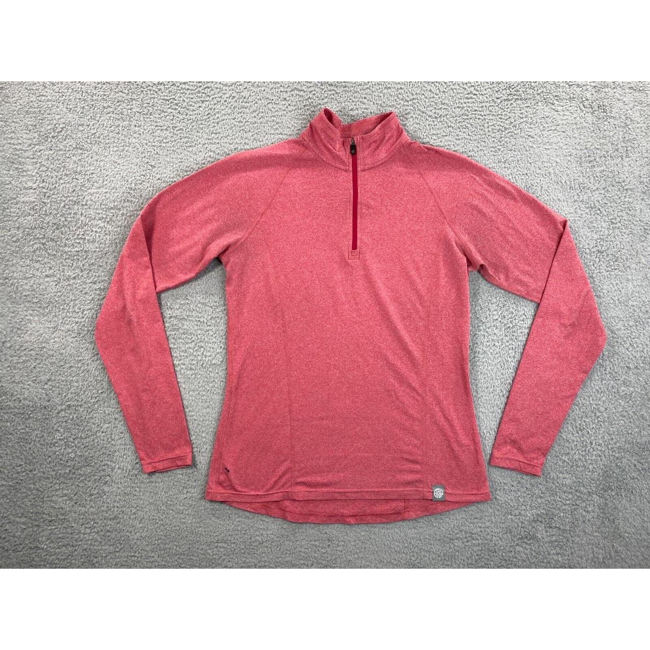 REI Co-Op Quarter Zip Tech Shirt Womens Medium Pink... - Depop