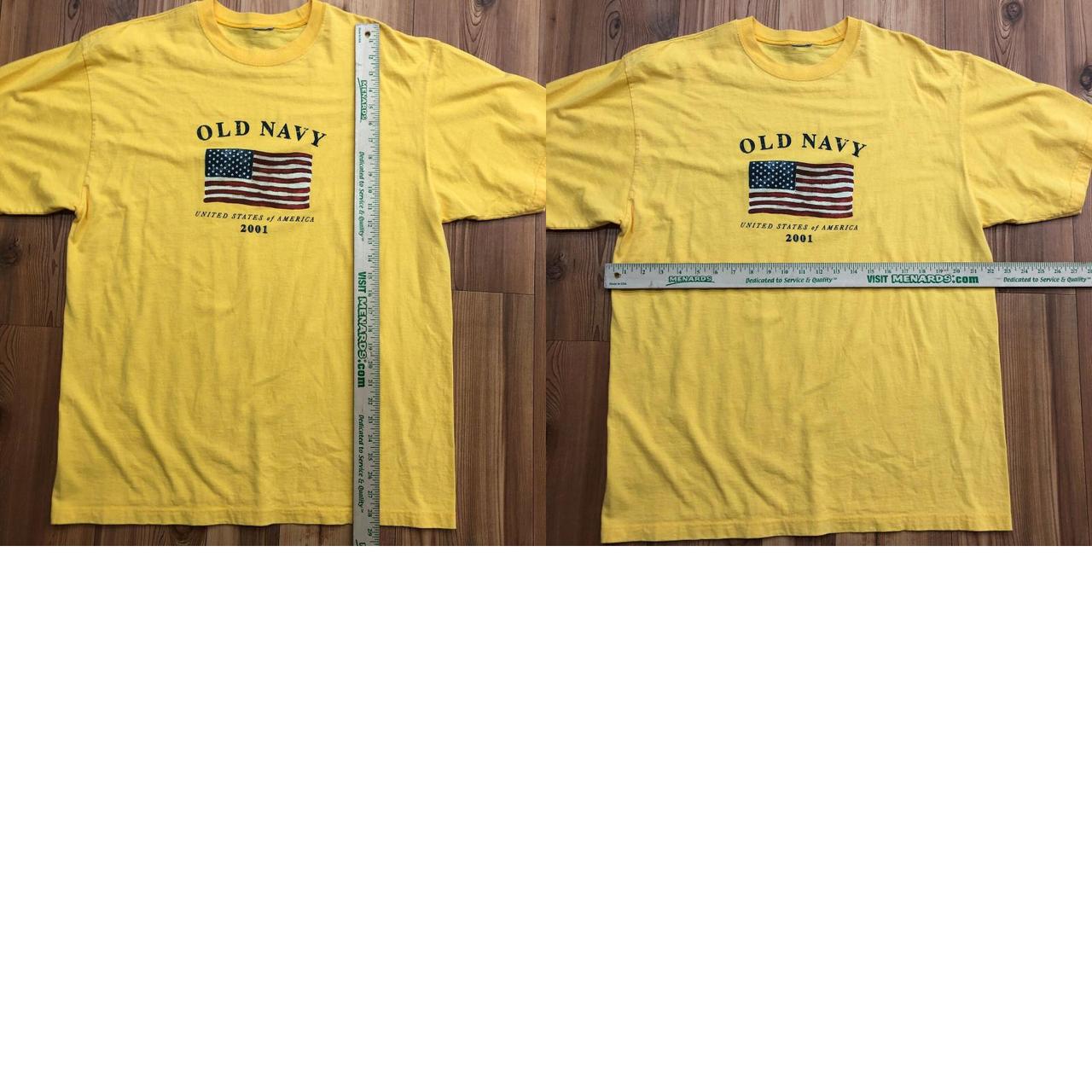 Vintage Old Navy Yellow 2001 Annual Flag Short Sleeve T-Shirt