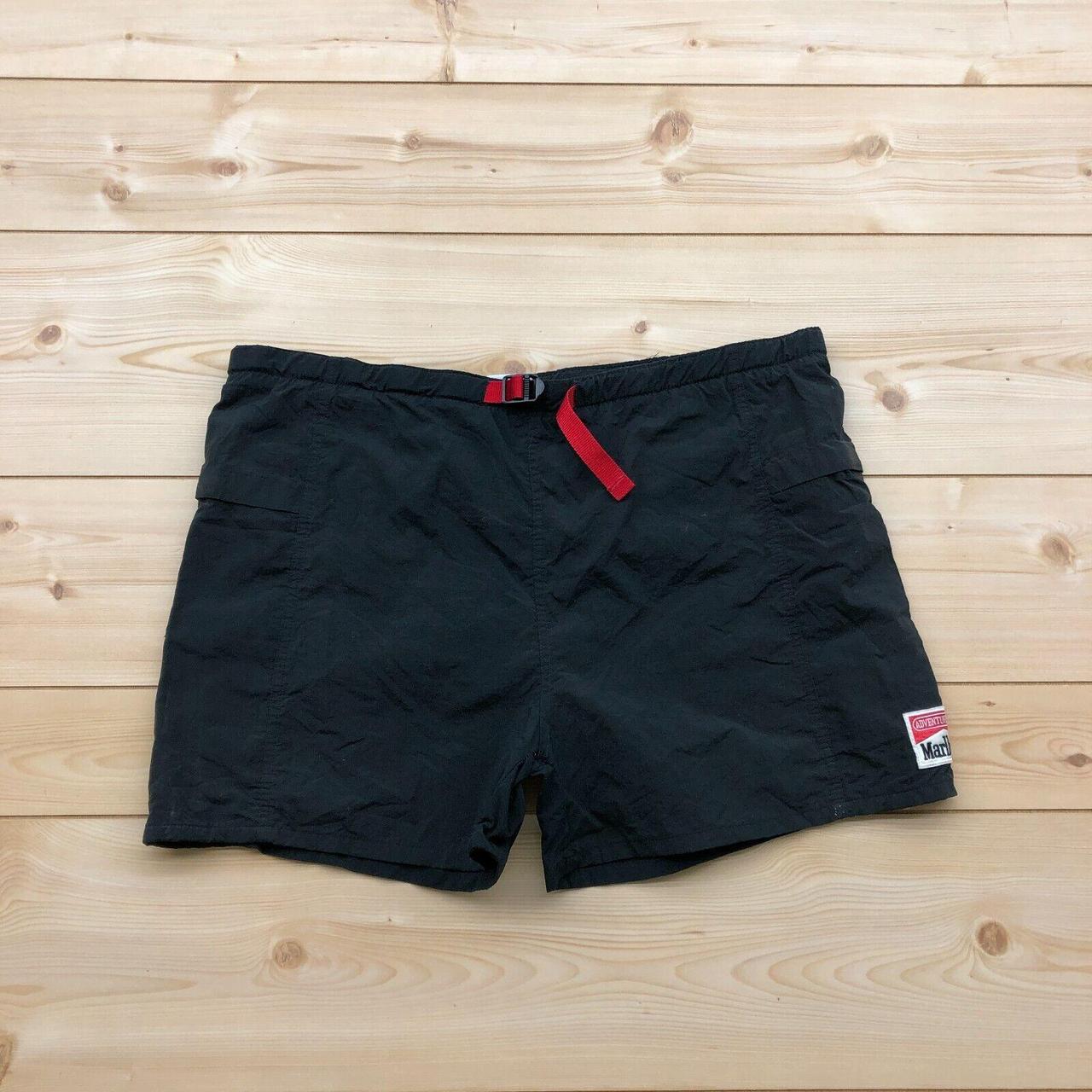 Marlboro Men's Black Swim-briefs-shorts | Depop