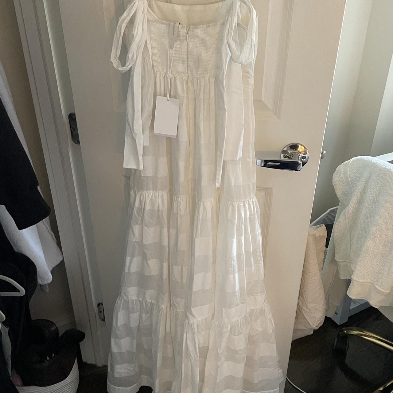 Zimmermann Women's White Dress Depop