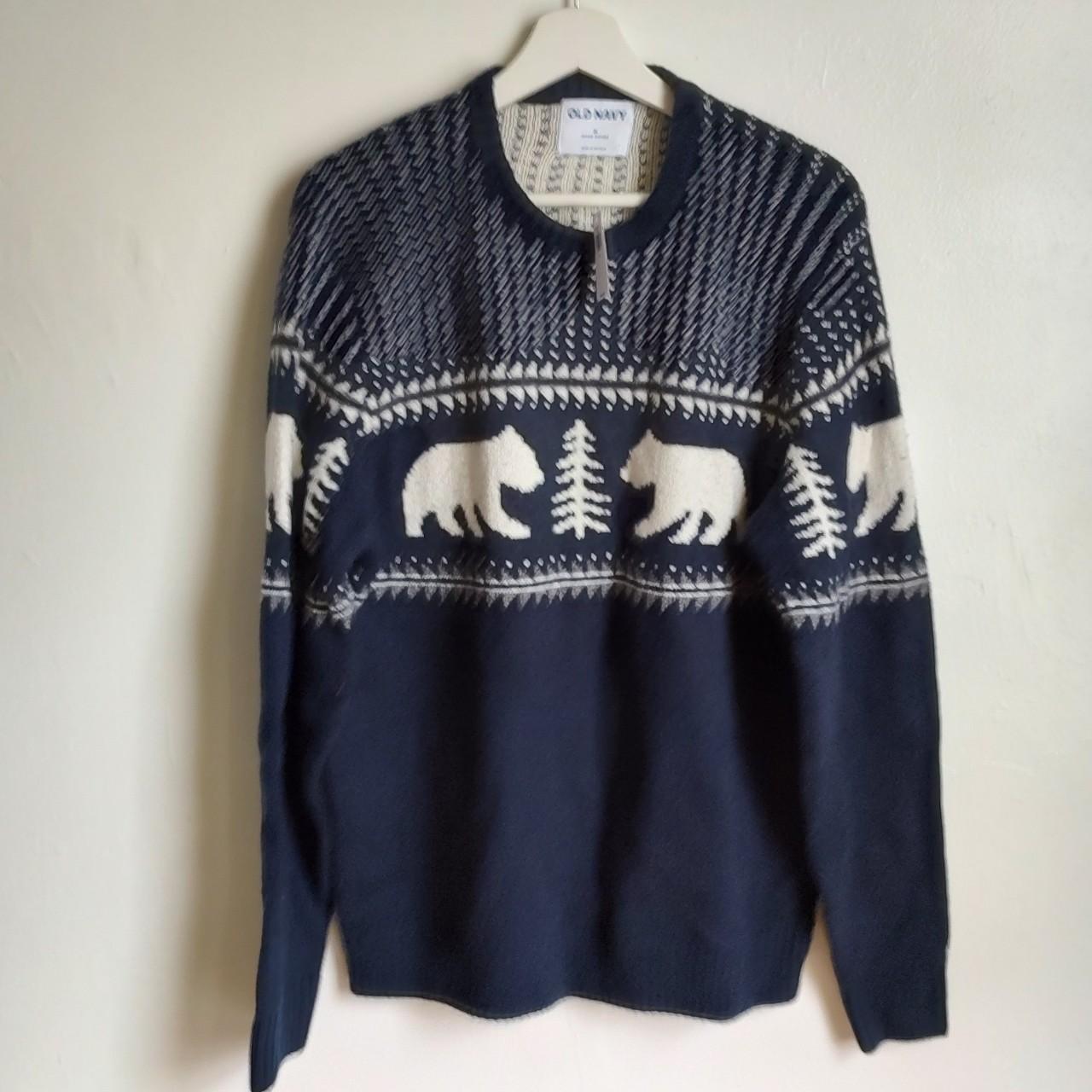 Old Navy cute bear winter sweater. NWT Size men's... Depop