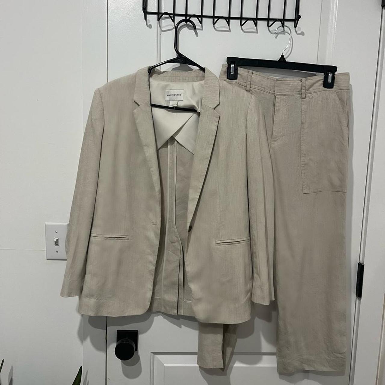 Closet Staple Club Monaco Linen Suit two piece | Depop