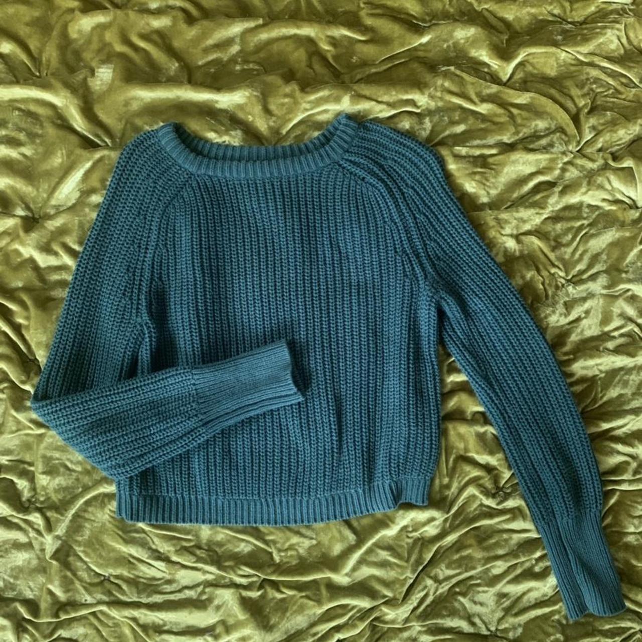 vintage forest green fisherman sweater from american... - Depop