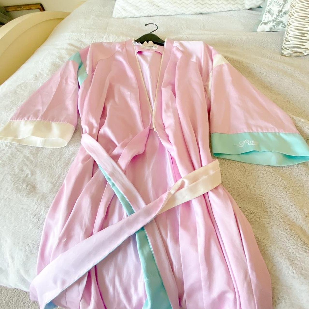 Vintage Christian Dior Robe 1980s Pink with Depop