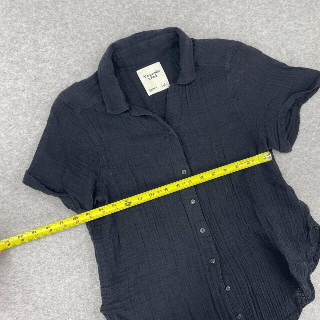 Abercrombie & Fitch Womens Button Down Gauze Shirt... Depop