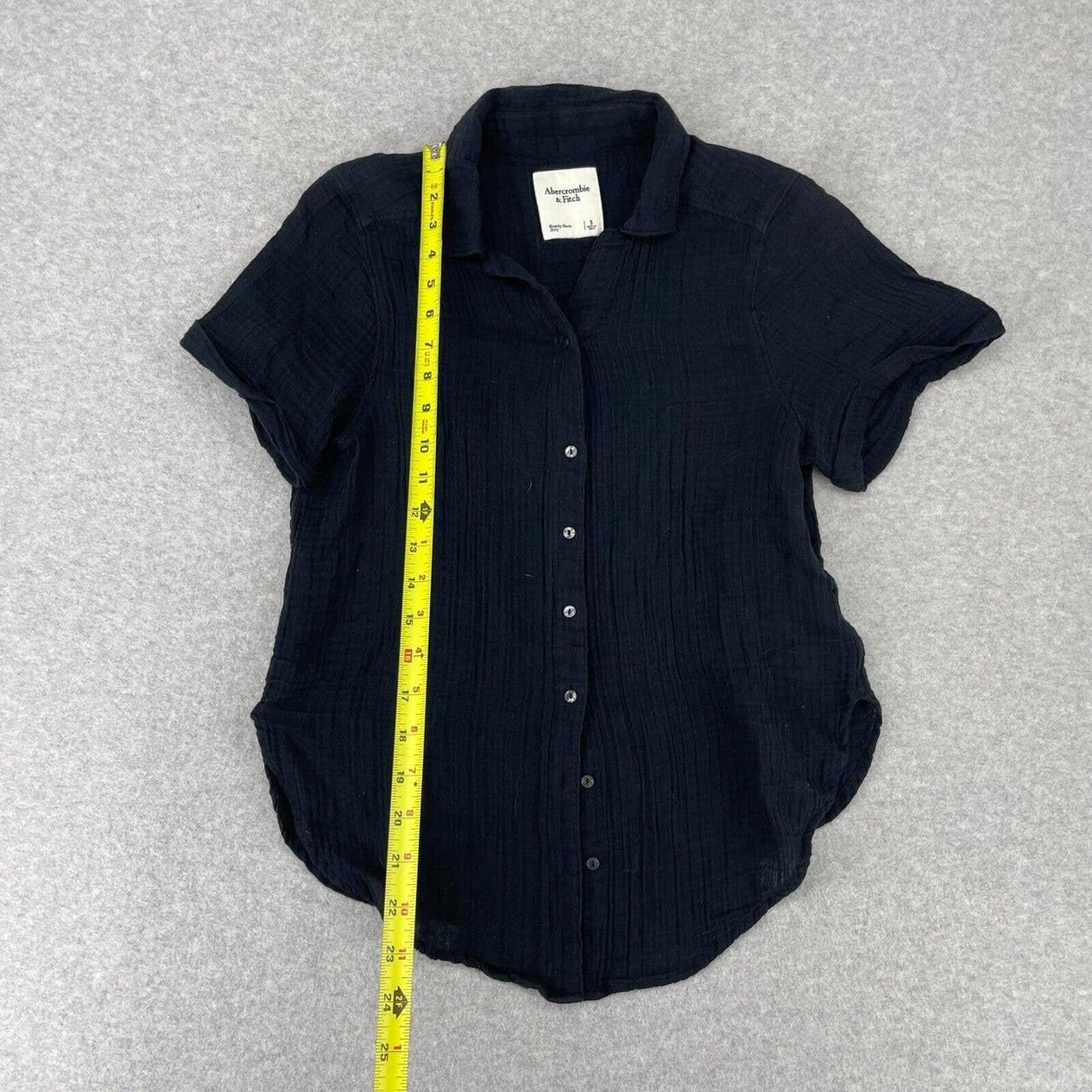 Abercrombie & Fitch Womens Button Down Gauze Shirt... Depop