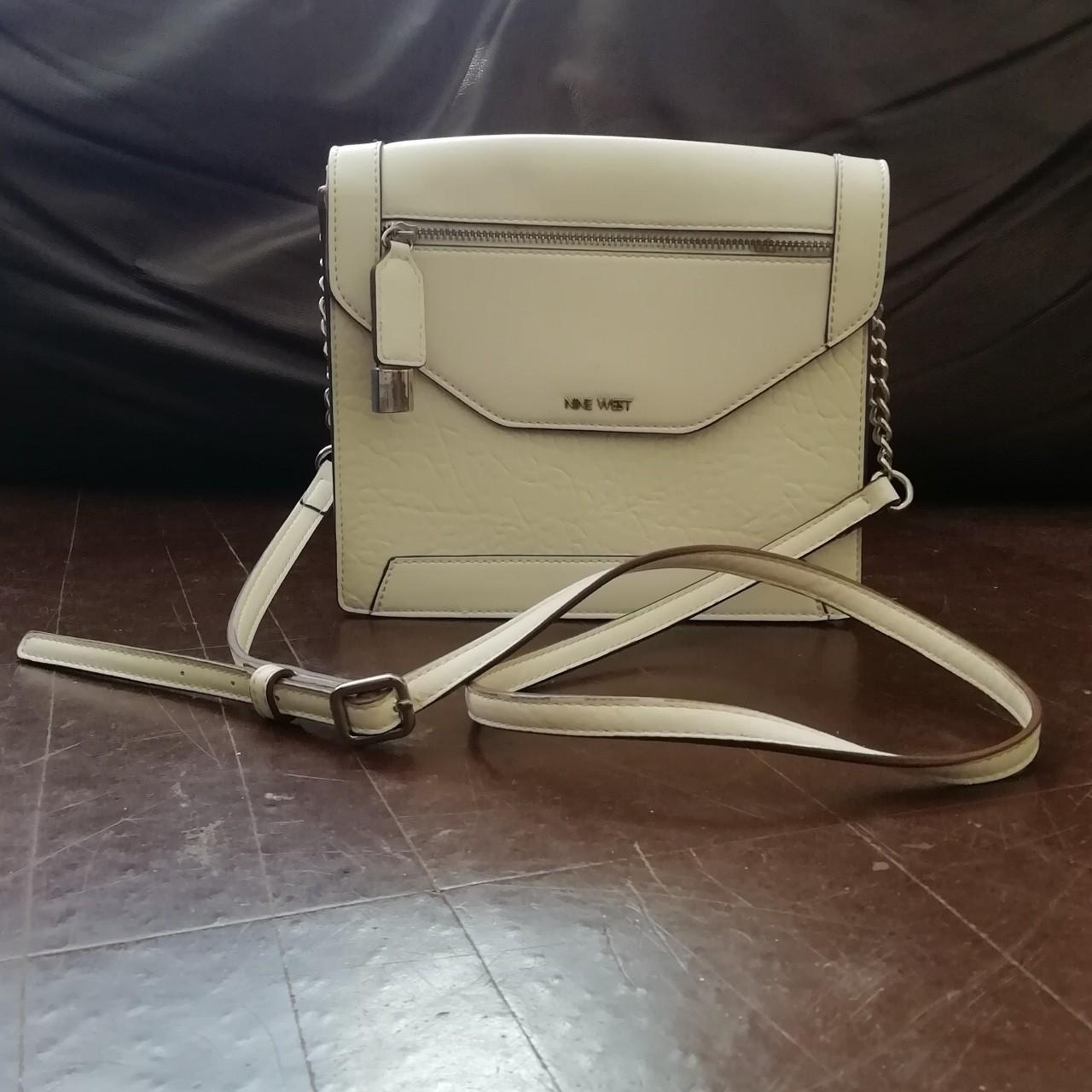 Nine West Women's White and Silver Bag | Depop