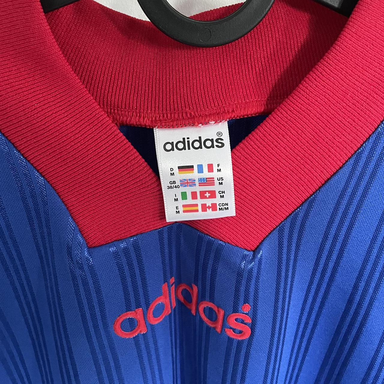 Vintage 80s 90s Adidas Football Style tshirt size - Depop
