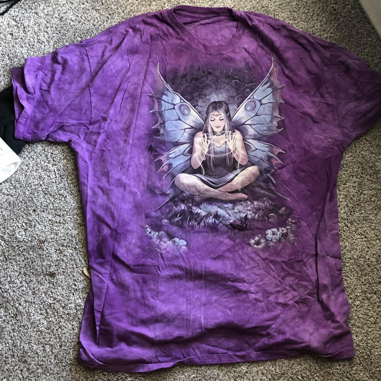 Women's Purple and Blue Tshirt Depop