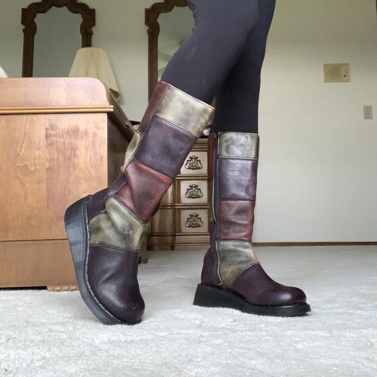 dr martens patchwork boots