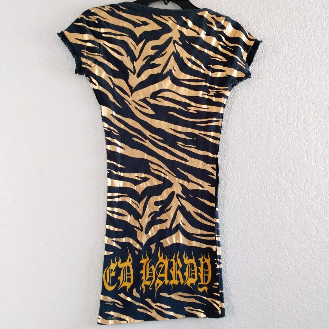 ★正規品★新品★ED HARDY★TIGER★箔プリント★チュニック★白★XS★ Ed Hardy Tiger Mesh Midi Dress - Ivory | Fashion Nova