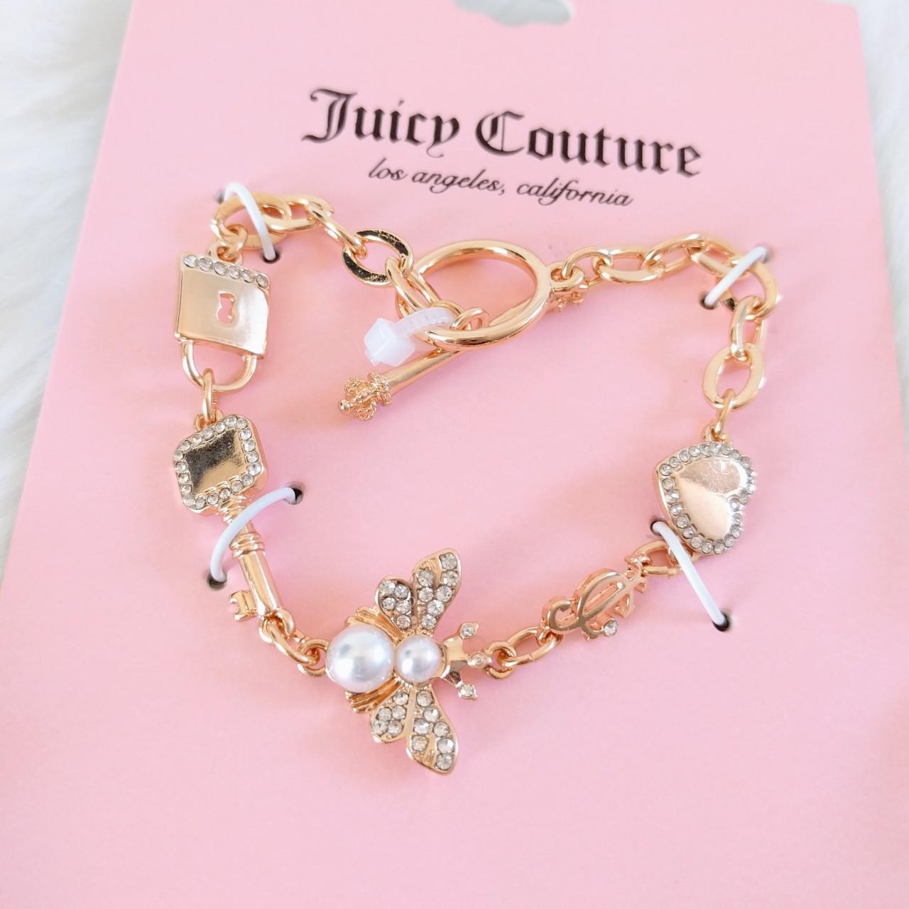 🎀Juicy couture necklace + earring set🎀 Gold juicy - Depop