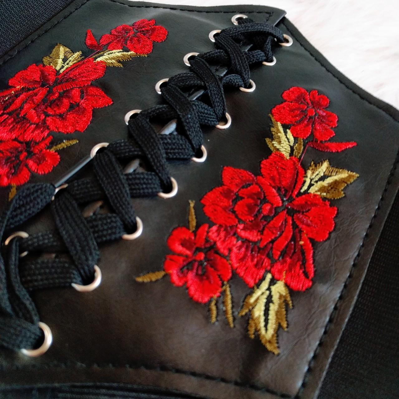 embroidered corset belt