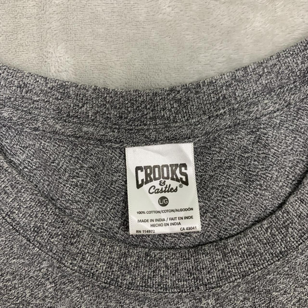 Vintage Crooks & Castles Grey T-shirt Los Scandalous... - Depop