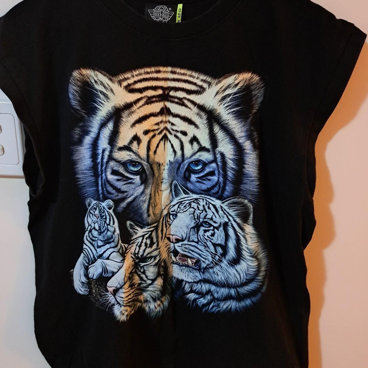 Vintage Rock Eagle Classic Wear White Tiger TShirt... Depop