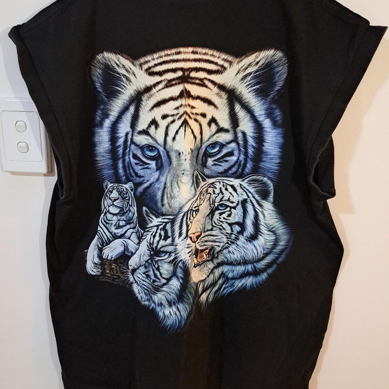Vintage Rock Eagle Classic Wear White Tiger TShirt... Depop