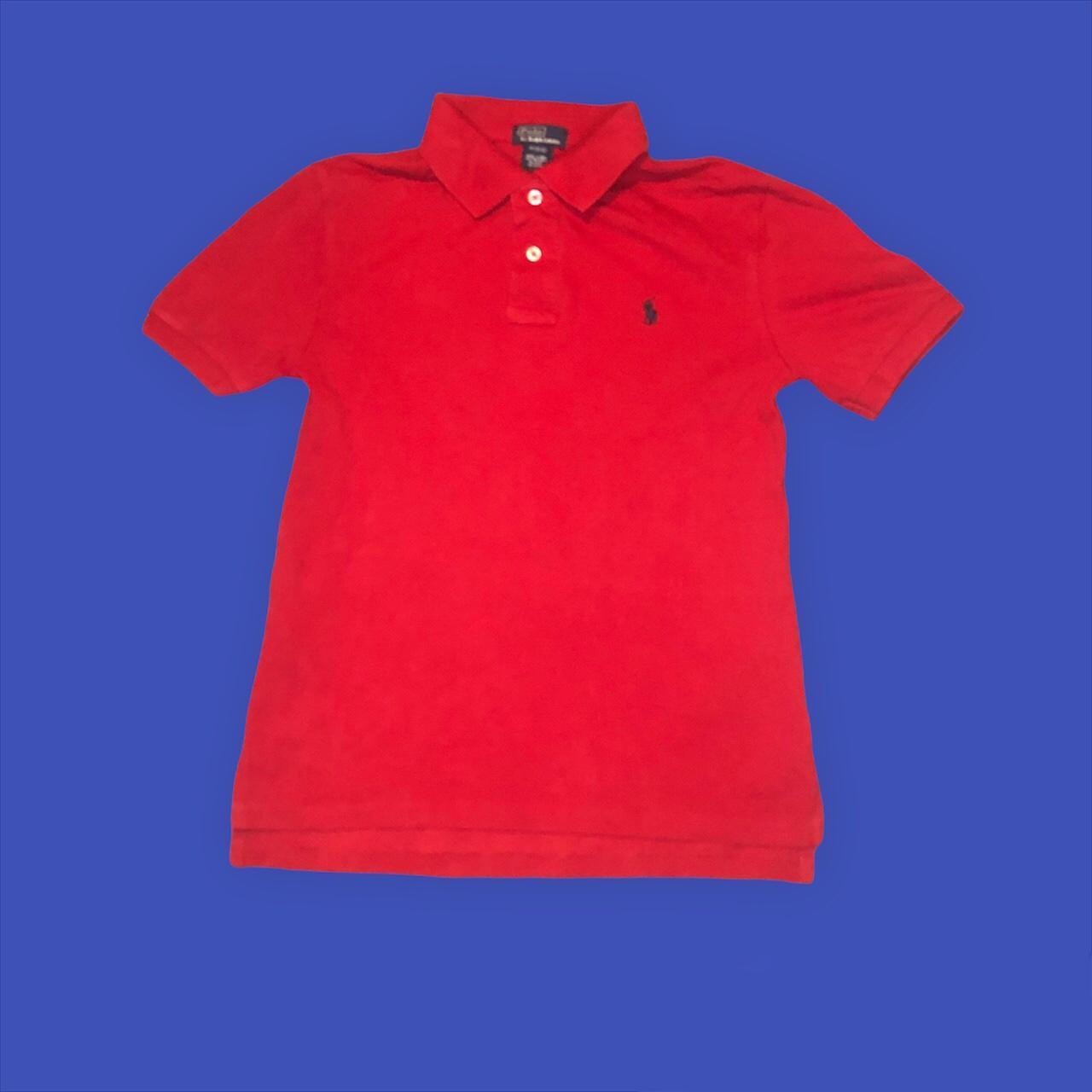 Boys 10-12 red polo Ralph Lauren polo shirt... - Depop